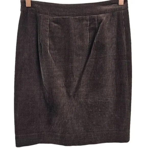 Anthropologie Maeve Womens 4 Corduroy Wool Blend Green Yellow Plaid Mini Skirt - Picture 3 of 10